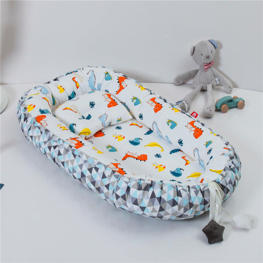 Foldable Baby Travel Crib with Pillow – Removable & Washable