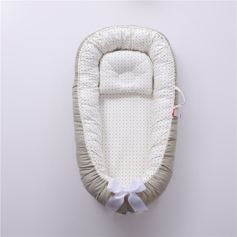 Bionic Baby Nest with Pillow – Portable Newborn Crib Bed