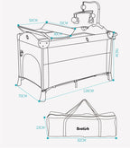 Multifunctional Baby Cot – Large Movable Bed with Splicing Design