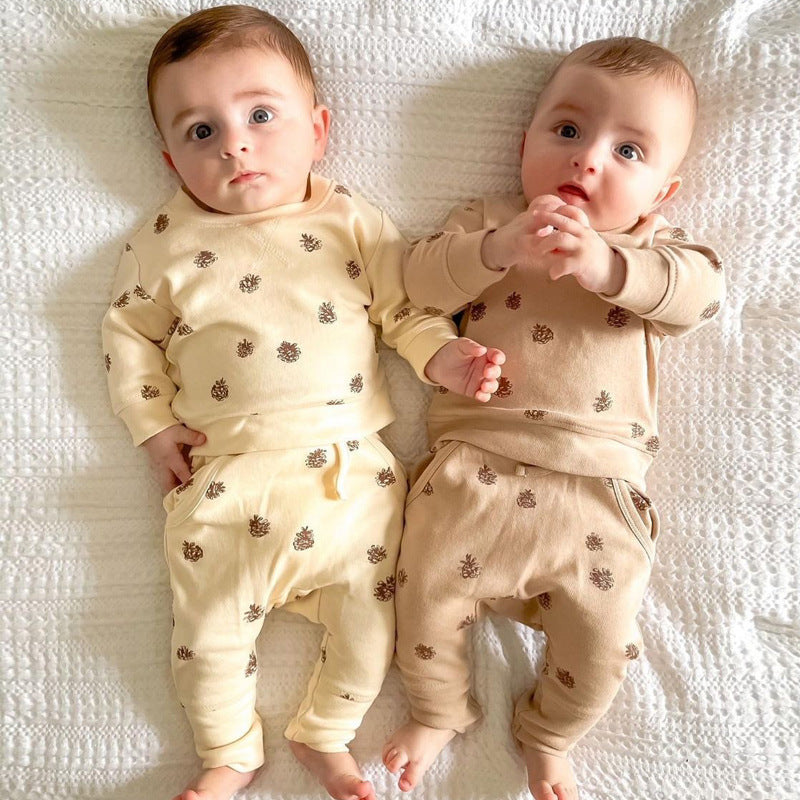 Comfortable Cotton Newborn Clothes Covered Foot Zipper One Piece Romper