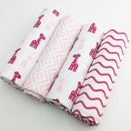 4-Piece Cotton Baby Swaddle & Receiving Blanket Set – Newborn Bed Sheets