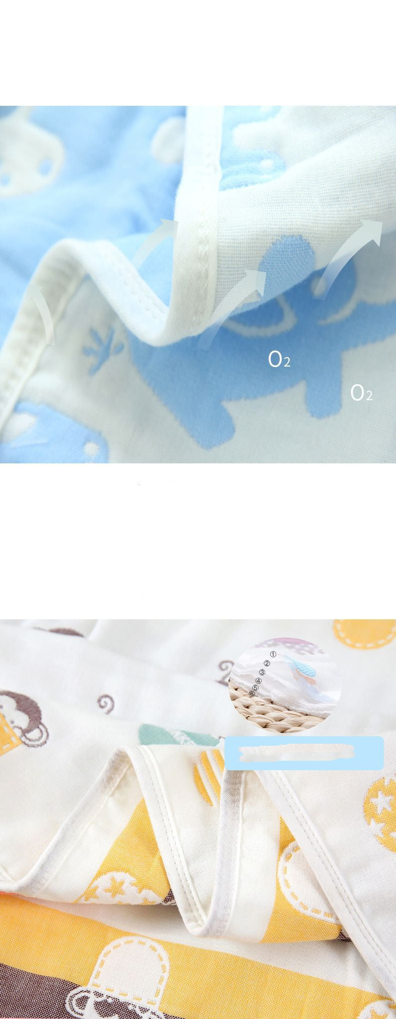 4-Piece Cotton Baby Swaddle & Receiving Blanket Set – Newborn Bed Sheets