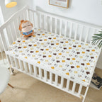 Waterproof Cotton Crib Bed Sheet – Breathable & Non-Slip Mattress Cover