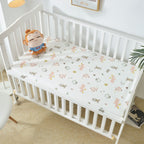 Waterproof Cotton Crib Bed Sheet – Breathable & Non-Slip Mattress Cover