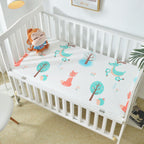 Waterproof Cotton Crib Bed Sheet – Breathable & Non-Slip Mattress Cover