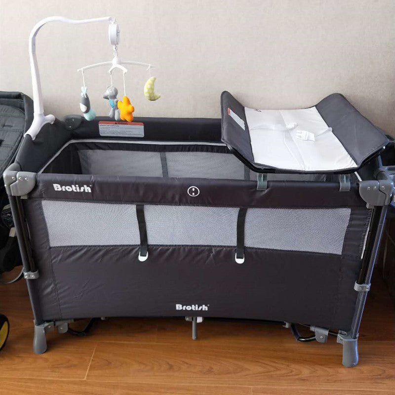 Multifunctional Baby Cot – Large Movable Bed with Splicing Design