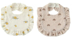 Baby Bib Ruffled Cotton Printed Gauze Lace Bib