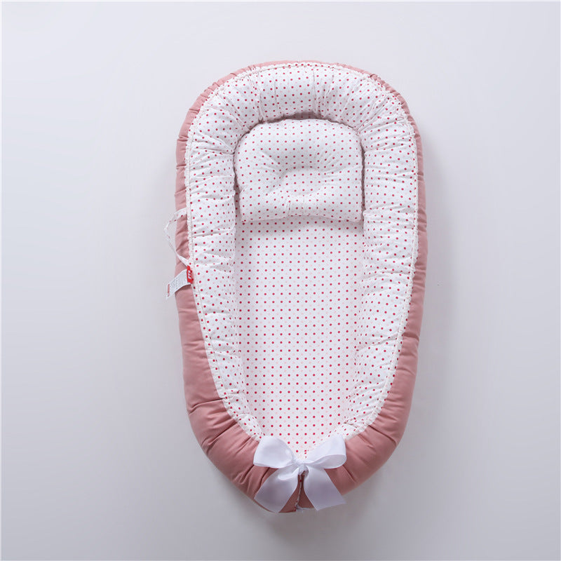 Bionic Baby Nest with Pillow – Portable Newborn Crib Bed
