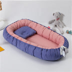Foldable Baby Travel Crib with Pillow – Removable & Washable