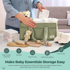 Diaper Caddy Organizer, Storage Basket For Wipes, Portable Storage