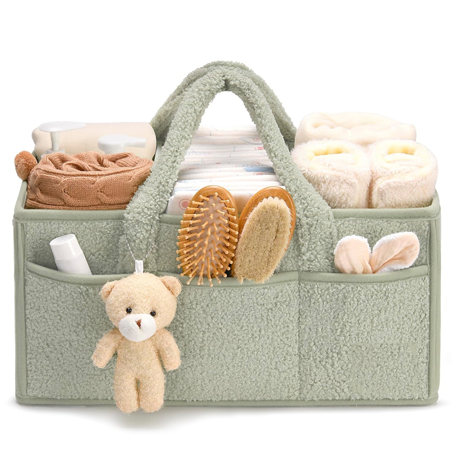 Diaper Caddy Organizer, Storage Basket For Wipes, Portable Storage