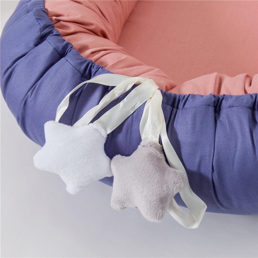 Foldable Baby Travel Crib with Pillow – Removable & Washable