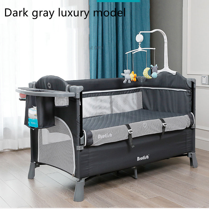 Multifunctional Baby Cot – Large Movable Bed with Splicing Design