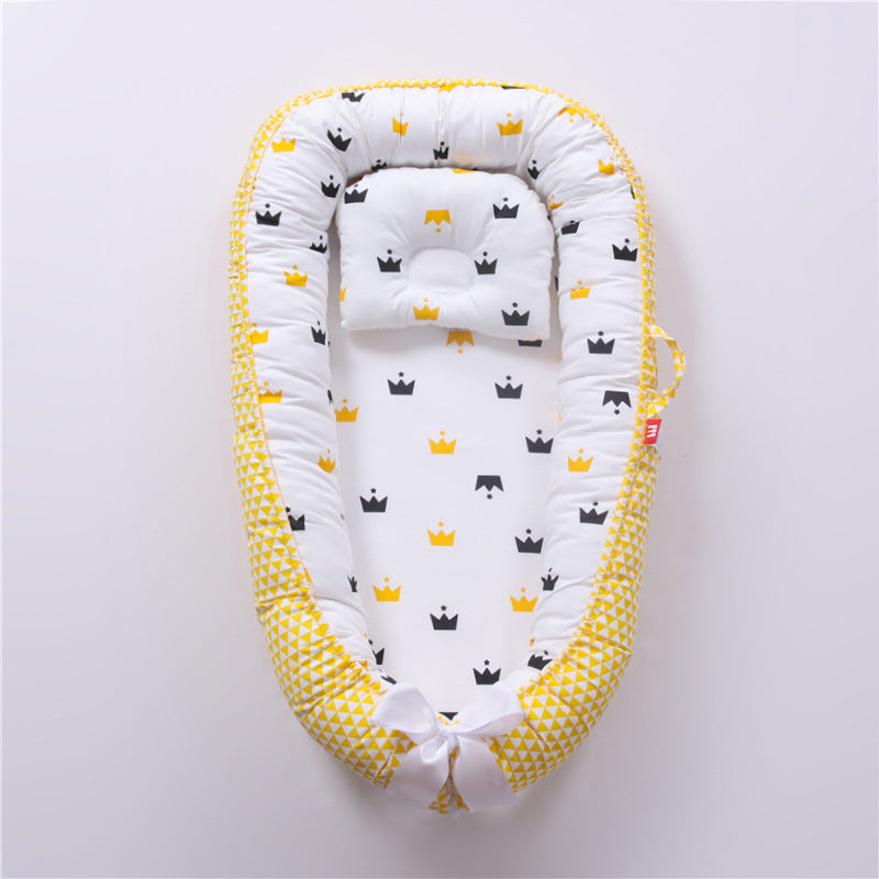 Bionic Baby Nest with Pillow – Portable Newborn Crib Bed