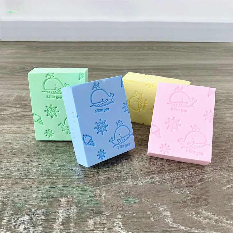 Baby Bath Sponge Cartoon Children's  Cotton Rubbing Sponge