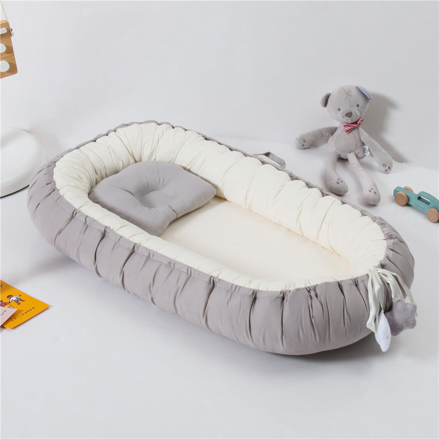 Foldable Baby Travel Crib with Pillow – Removable & Washable