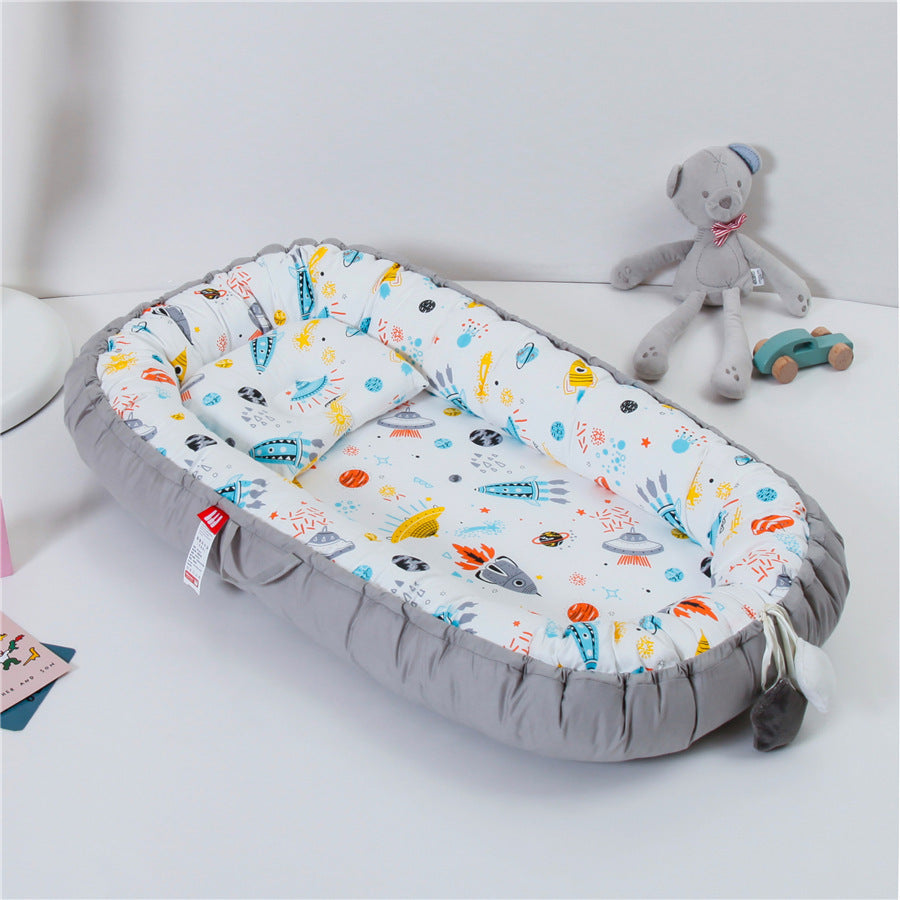 Foldable Baby Travel Crib with Pillow – Removable & Washable