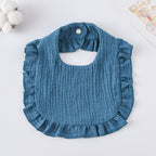 Baby Bib Ruffled Cotton Printed Gauze Lace Bib