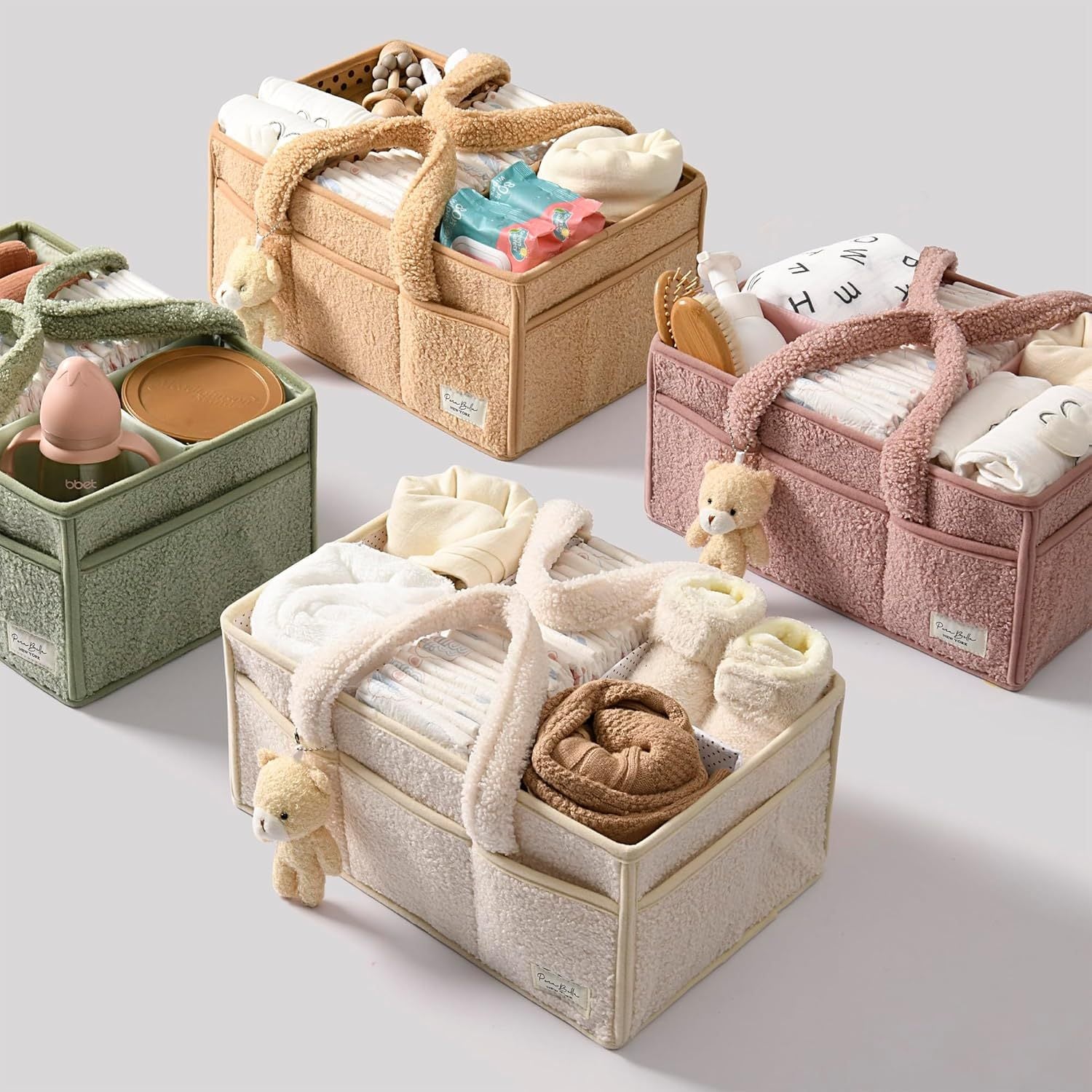 Diaper Caddy Organizer, Storage Basket For Wipes, Portable Storage