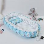 Foldable Baby Travel Crib with Pillow – Removable & Washable