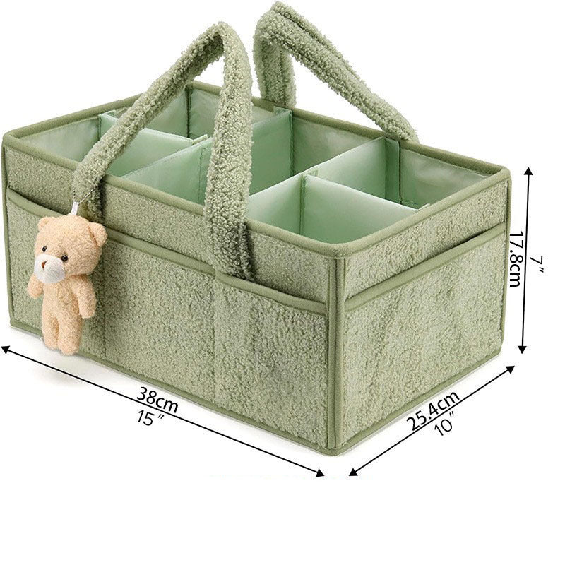 Diaper Caddy Organizer, Storage Basket For Wipes, Portable Storage