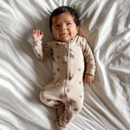 Comfortable Cotton Newborn Clothes Covered Foot Zipper One Piece Romper