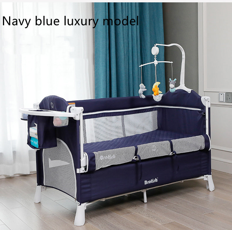 Multifunctional Baby Cot – Large Movable Bed with Splicing Design