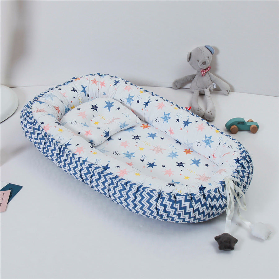 Foldable Baby Travel Crib with Pillow – Removable & Washable